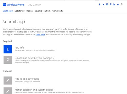 App Information in Windows Phone